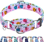 Reflective Martingale Collar for Dogs Nylon Training Collar with No Buckle Cute Floral No Pull Dog Collar for Medium DogsYellow FlowerM - Image 15