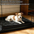 MLIYYBE dog bed placed inside standard metal crate