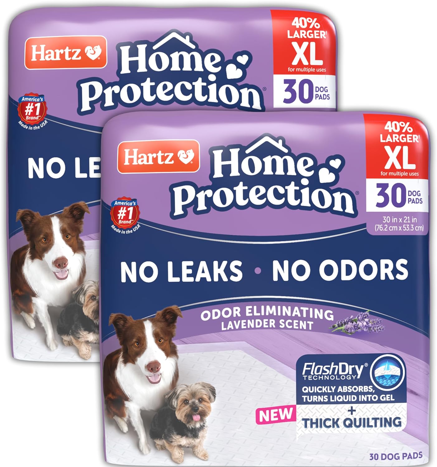 Hartz Home Protection Super Absorbent Odor Eliminating Lavender Scented No Leak Dog Pads,XL 30 count - Image 11