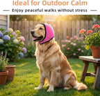 Dog Ear Muffs Noise Protection, No-Shake Ear Wrap for Hematoma Care, Bathing, Drying, Swimming & Noise Anxiety Relief (Rose Red, Small) - Image 3