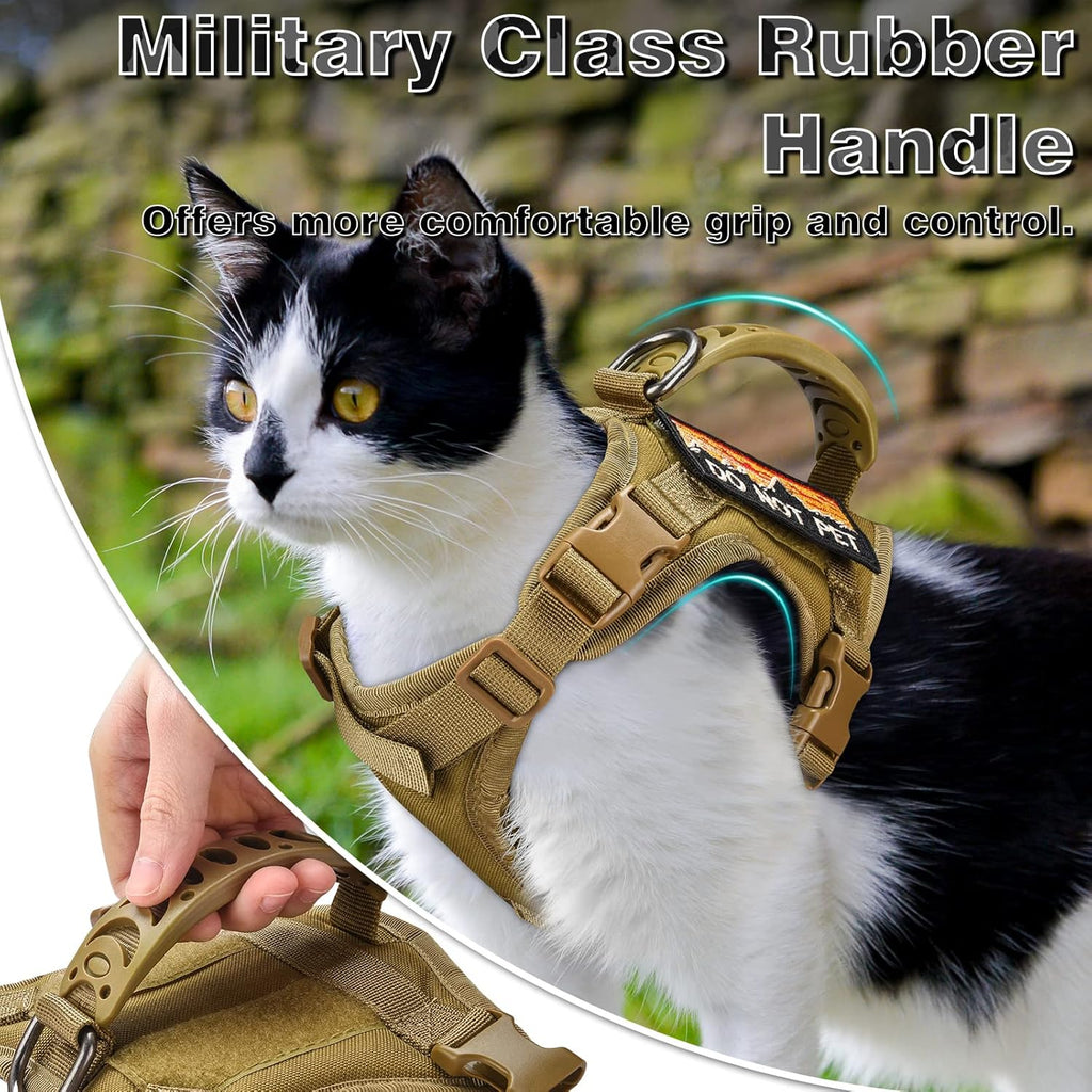 Nanappice large cat harness featuring breathable soft mesh padding close up