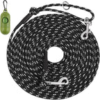 30FT Reflective Cat Leash,Escape Proof Long Training Lead for Cats Kittens & Small Pets,Durable Outdoor Walking Leash with Waste Bag Dispenser(Black) - Image 9