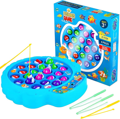 IPIDIPI TOYS fishing game for kids blue rotating board front view