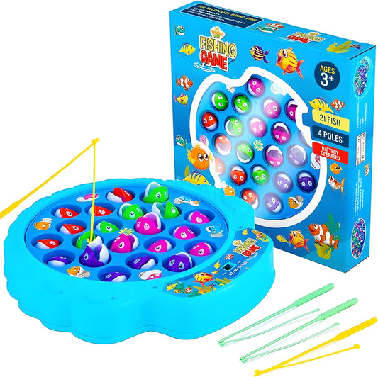 IPIDIPI TOYS fishing game for kids blue rotating board front view