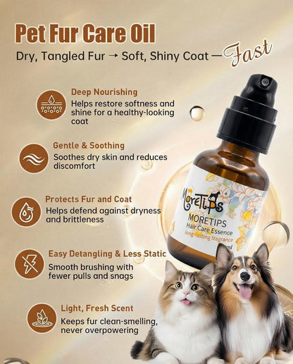 Natural ingredients including jojoba oil and olive oil for pet grooming.