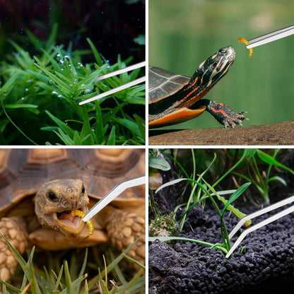 Ohtomber aquarium maintenance kit with extended handles for dry hand operation.
