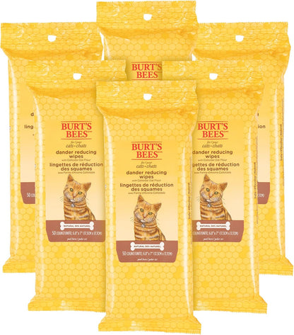 Burt's Bees for Pets Cat Dander Remover Wipes, Colloidal Oat Flour and Aloe to Soothe Dry Skin and Reduce Flaking, Unscented Grooming Cloths for Cats and Kittens, 50 Count - Image 10