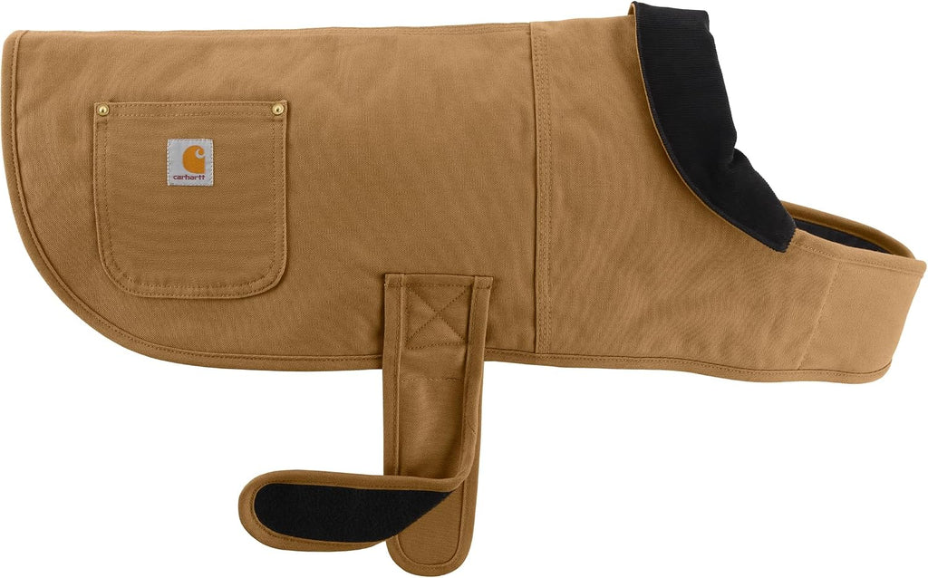 Carhartt Firm Duck Insulated Dog Chore Coat in Carhartt Brown front view