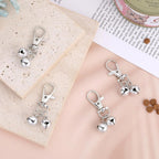 JJUNW silver metallic pet bells dimensions and premium zinc alloy materials view
