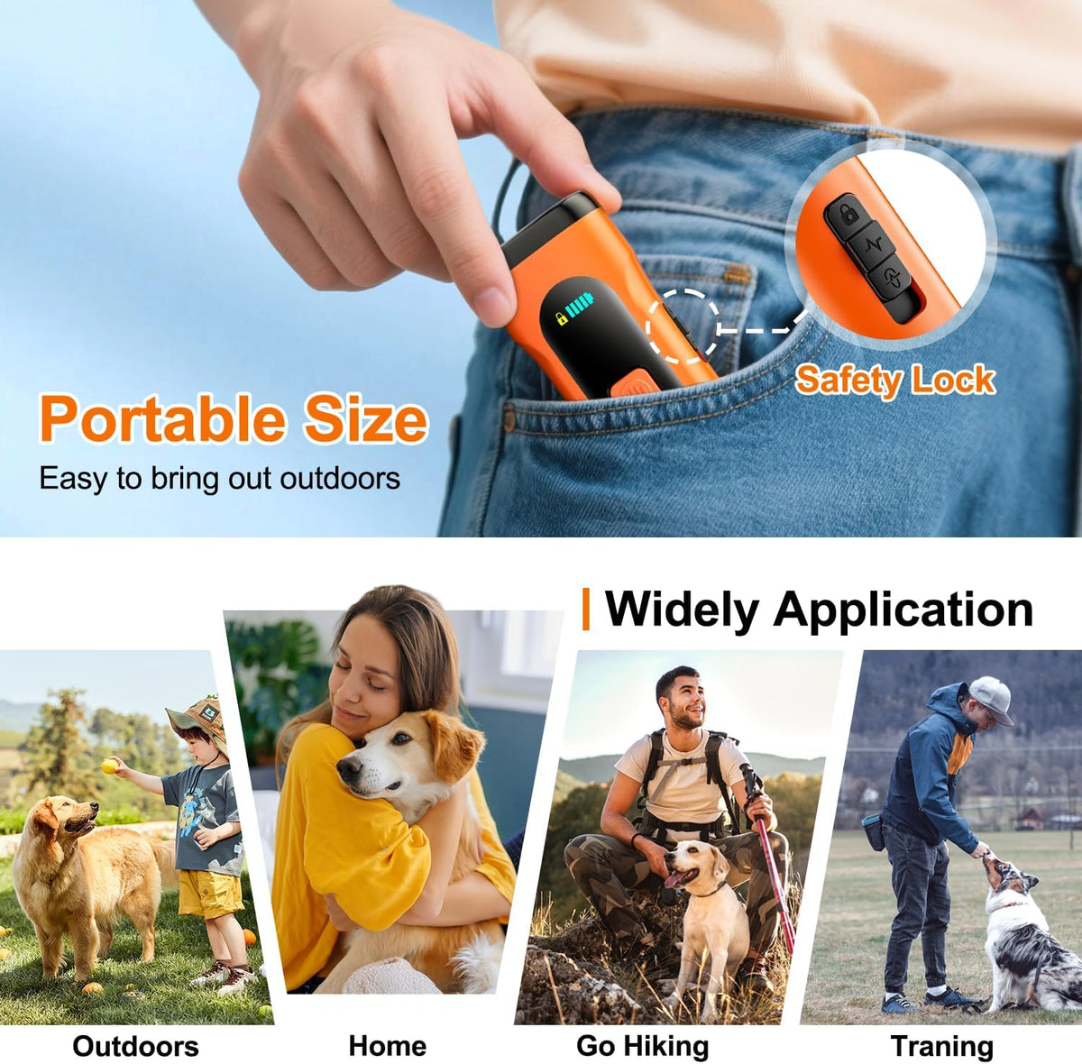 Side profile of Sedulan orange ultrasonic training device