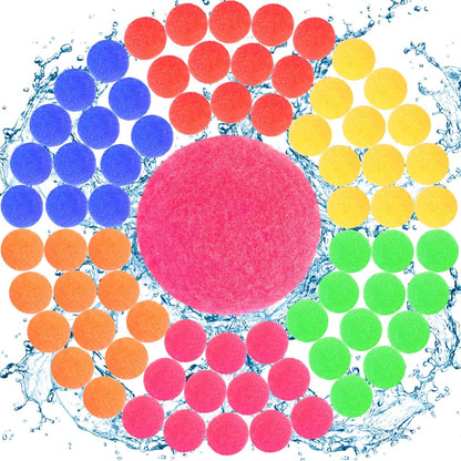BEFANTST reusable water balls ninety pieces front view showing multiple vibrant colors for summer pool games