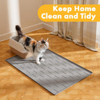 Durable non slip pet floor mat flat layout displaying the full dimensions