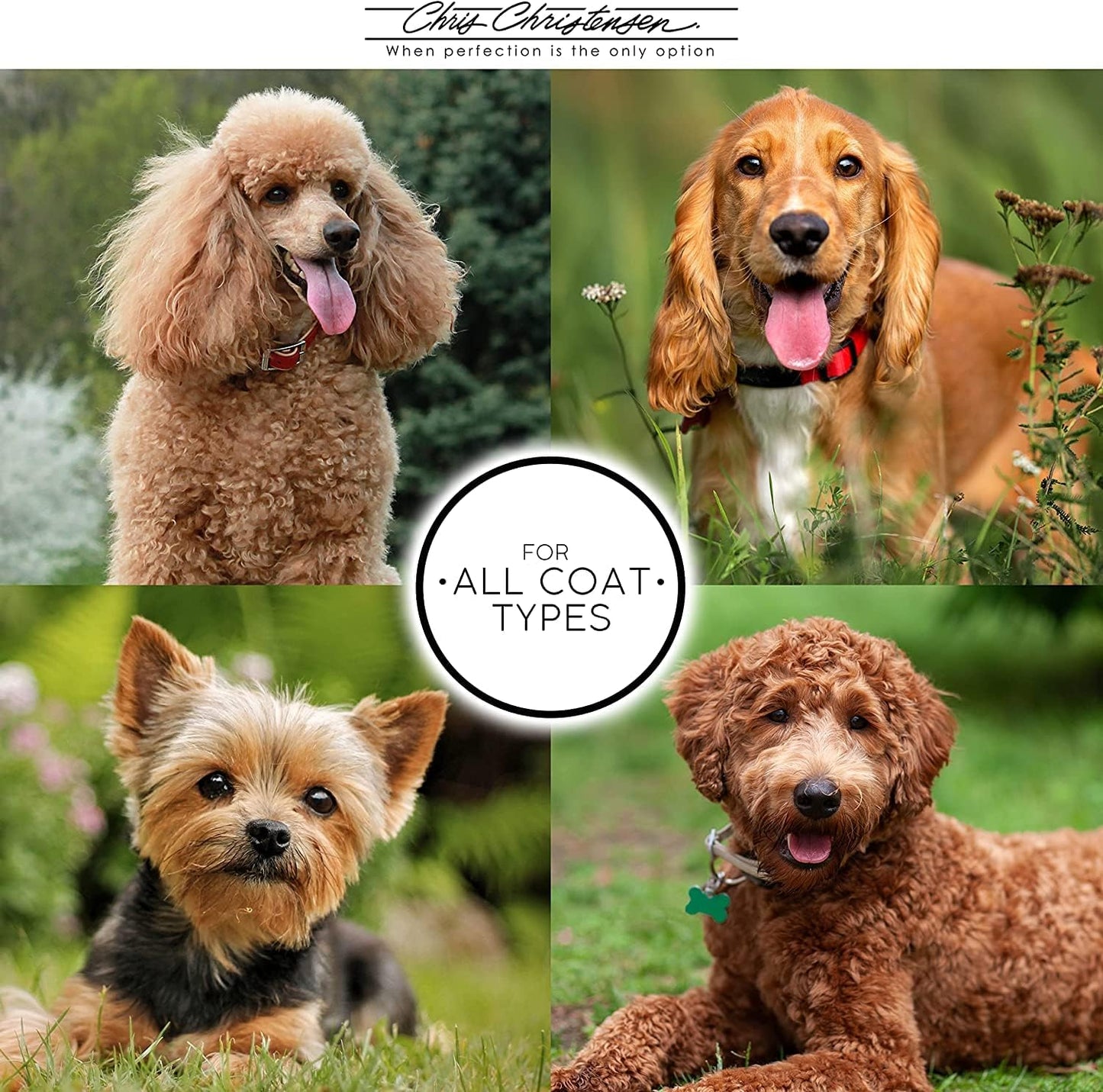Chris Christensen highly concentrated professional pet conditioner texture display