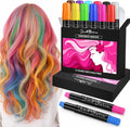 Jim&Gloria Dustless Hair Chalk Pens front packaging showing twelve vibrant temporary color crayons.