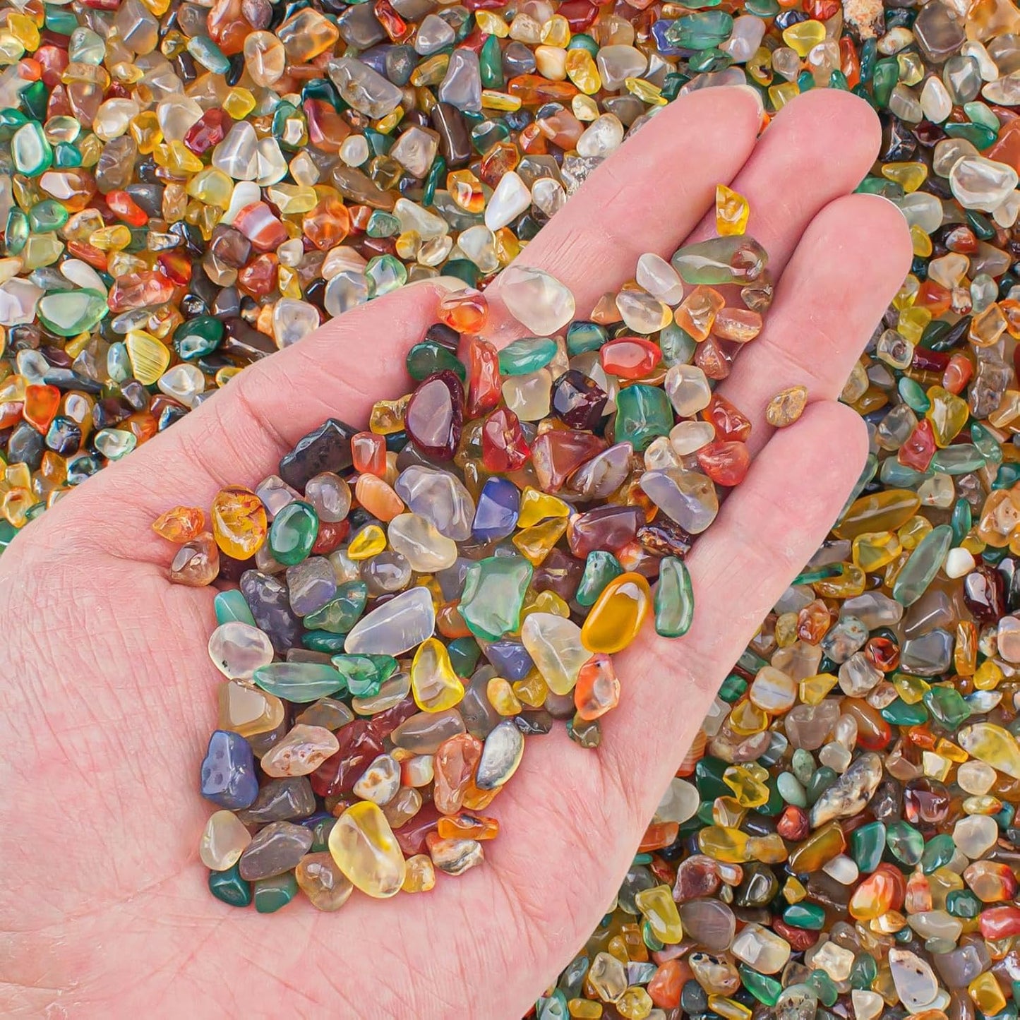 Ezeelai colorful agate aquarium gravel rocks front product view