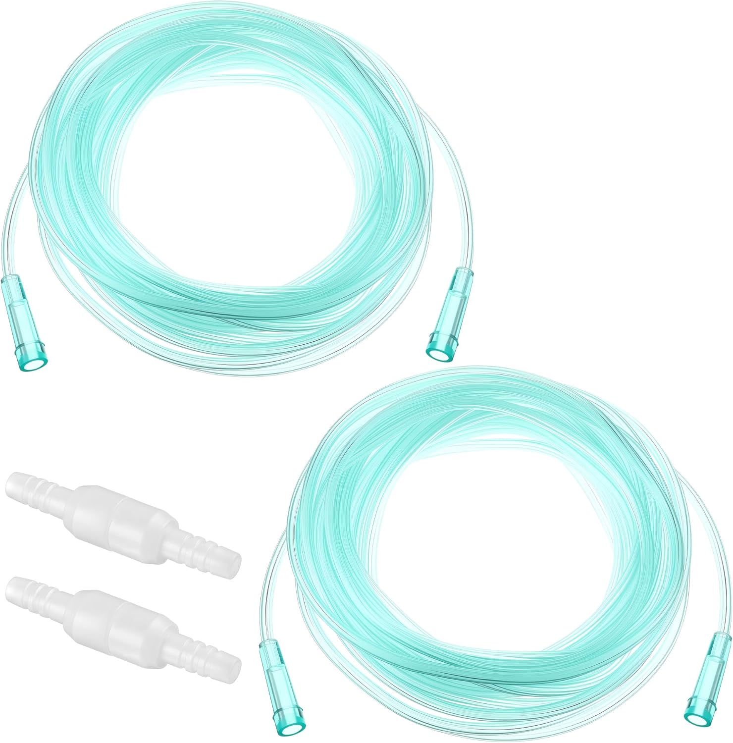Geiserailie 2 Pack 25Ft Adult Oxygen Tubing front view for medical use.