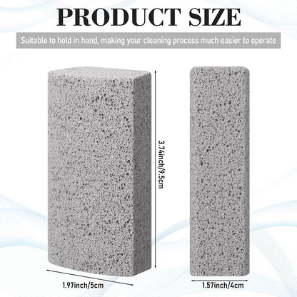 Two gray pumice stones for removing pet hair