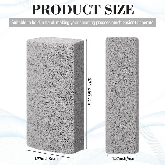Two gray pumice stones for removing pet hair