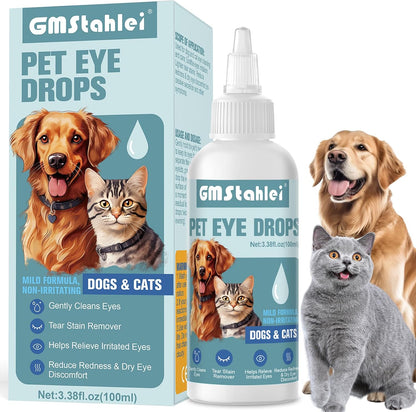 PetSilver pet eye drops front view bottle for dog and cat eye care