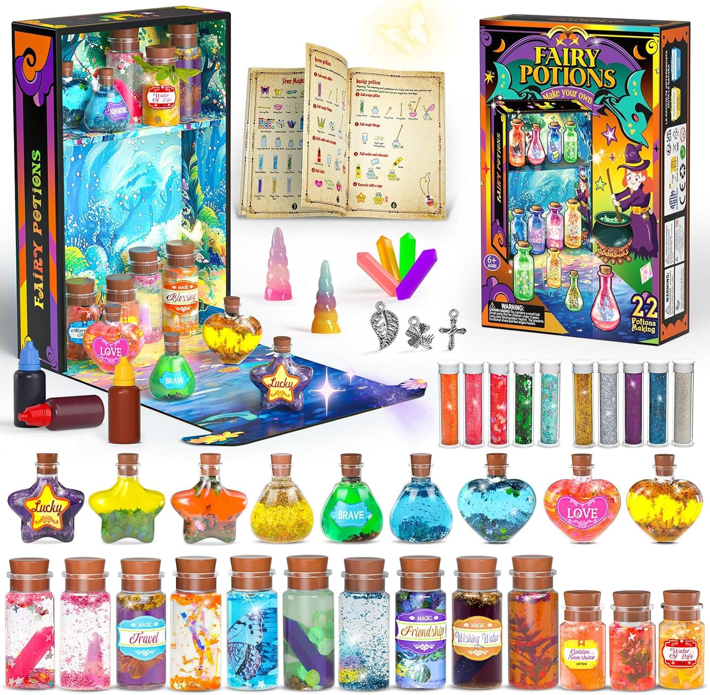 Gorispi Magic Potion Kit for girls with 22 bottles front view