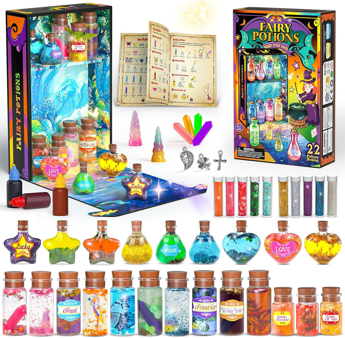 Gorispi Magic Potion Kit for girls with 22 bottles front view