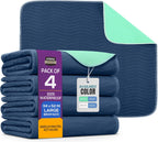 Utopia Bedding Washable Pee Pads for Dogs 34" x 36" (Pack of 4), Waterproof Incontinence Bed Pads for Adults, Elderly and Kids, Heavy Absorbency Pet Training Pads for Sofa and Couch (Green, Blue) - Image 11