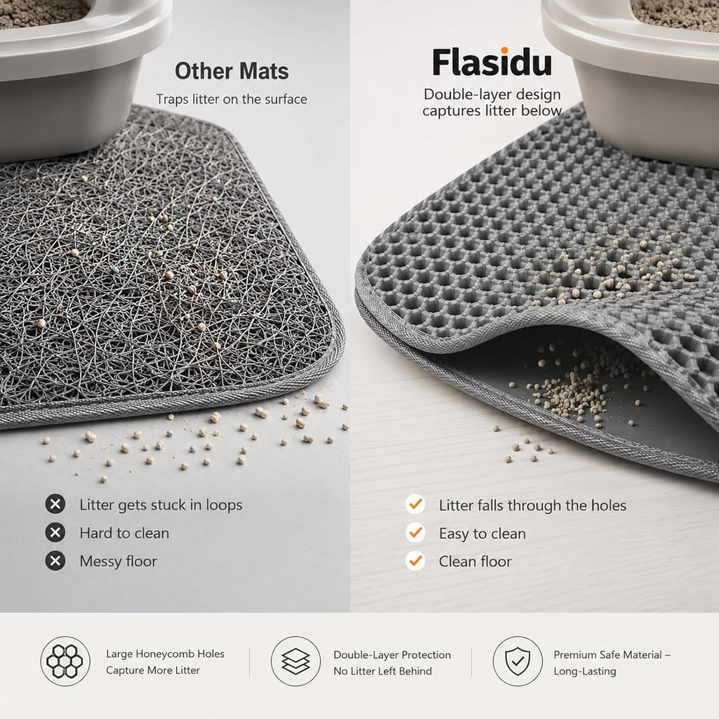 Urine proof and waterproof cat mat flooring protection action