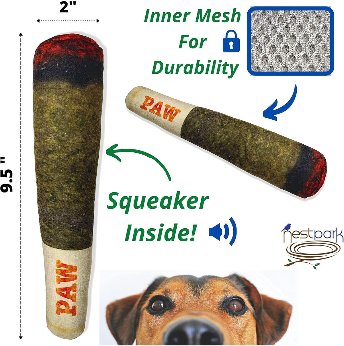 Nestpark parody plush dog birthday gift toy packaging view