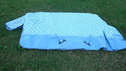 Hilason summer fly sheet folded showing sand color mesh