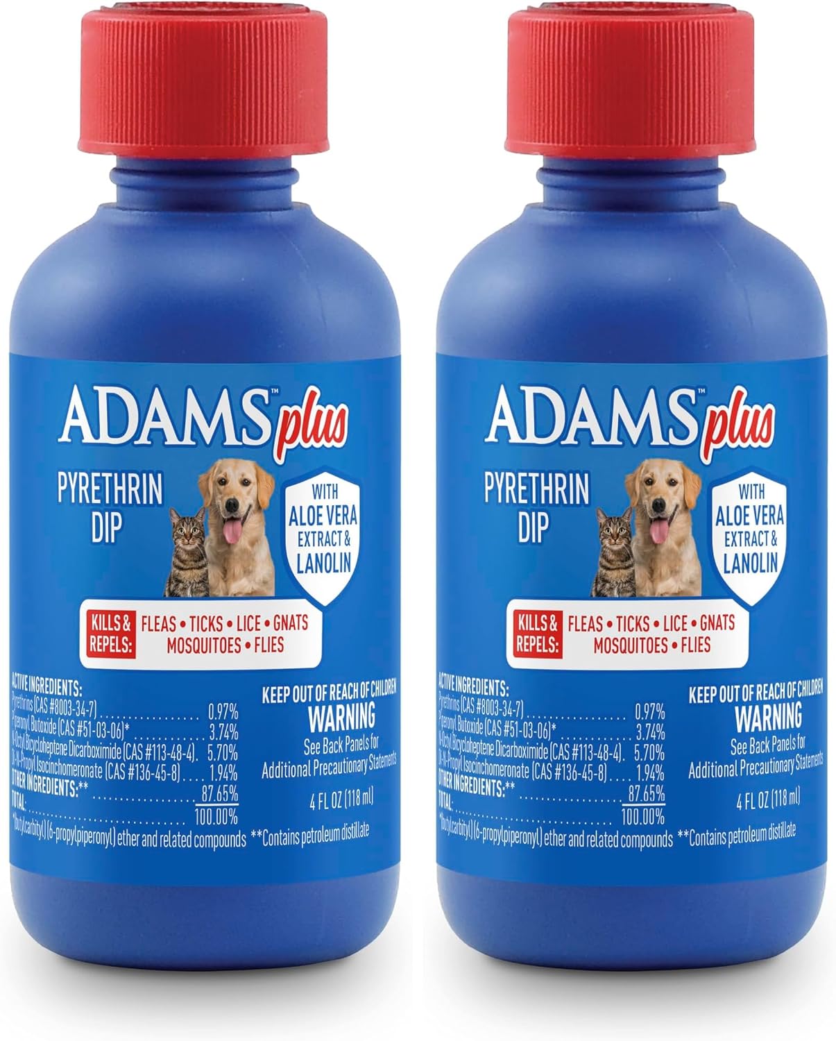 ADAMS Plus Pyrethrin Flea Dip For Dogs and Cats, Kills & Repels Ticks, Lice, Gnats, Mosquitoes, Fleas & Flies, For dogs, cats, puppies, and kittens, 4 Fl oz - Image 11