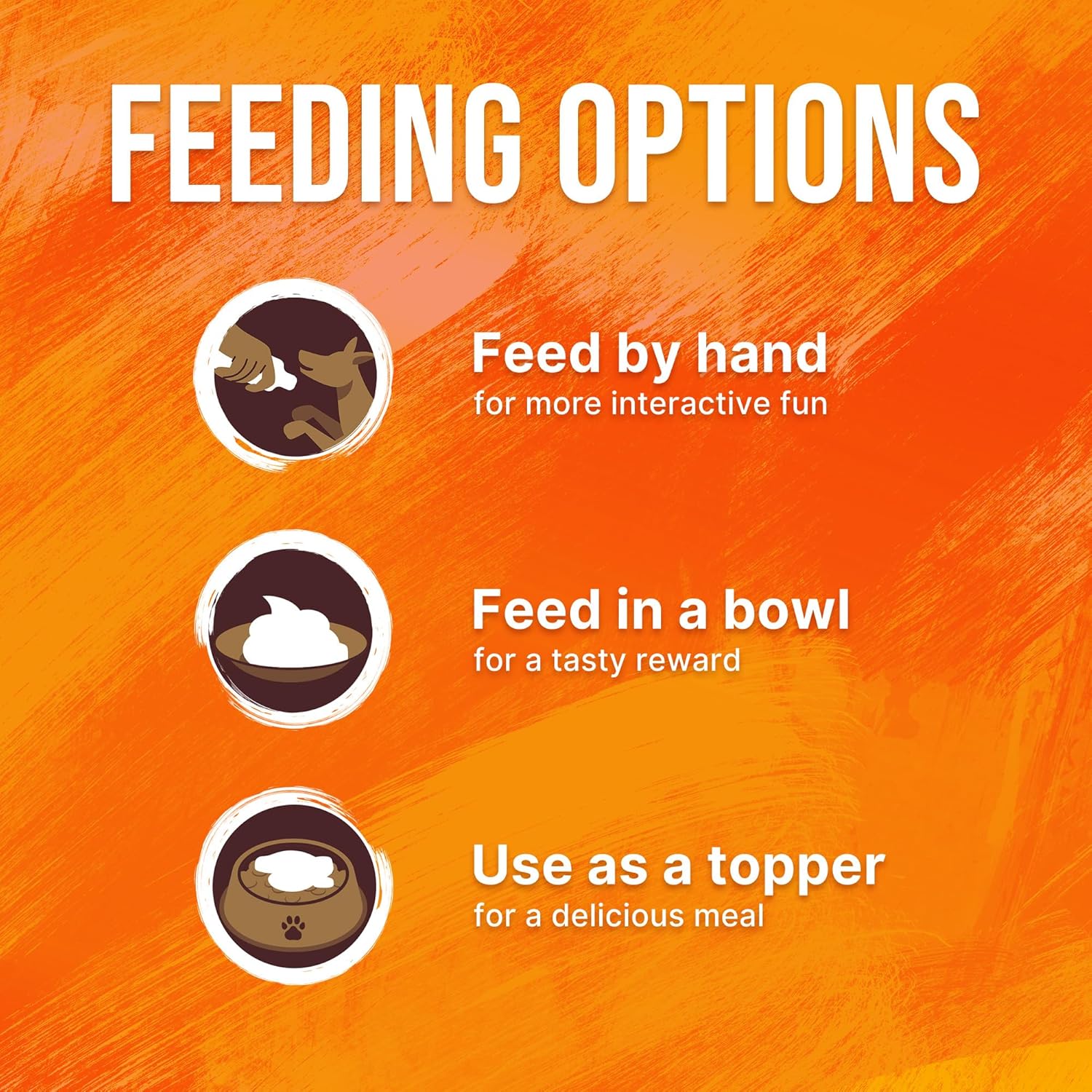 Healthy lickable pet snacks showing prebiotics and glucosamine benefits