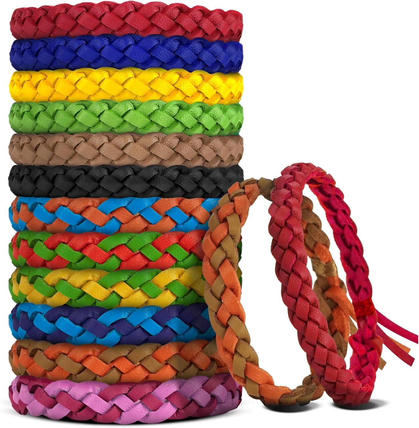 BuggyBands mosquito repellent bracelets pack of 24 front view