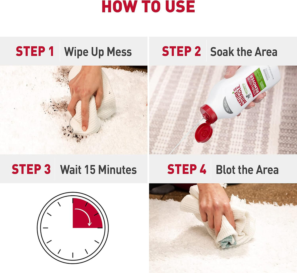 Nature's Miracle dog odor control formula in a home setting