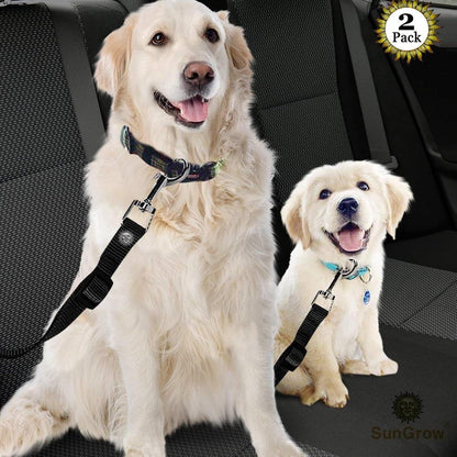 Two pack SunGrow pet seat belt for vehicles