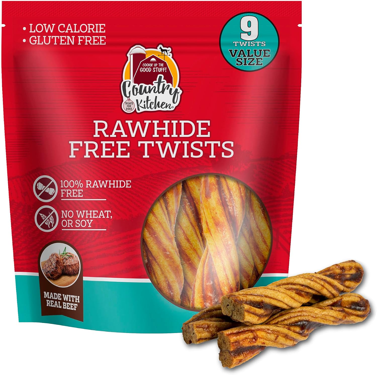 Country Kitchen Rawhide Free Beef Rings Dog Chews, Made with Real Beef, Highly Digestible, Gluten Free, 7 Count - Image 12
