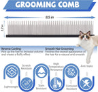 Susook pet grooming comb stainless steel teeth detail