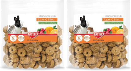 Kaytee Super C Bites Treat For Pet Guinea Pigs, Adult Rabbits, Chinchillas, and Other Small Animals, Cranberry and Orange, 4 oz - Image 11