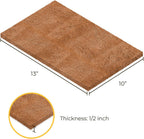 Cutaway view demonstrating how to trim the SunGrow coconut mat with scissors