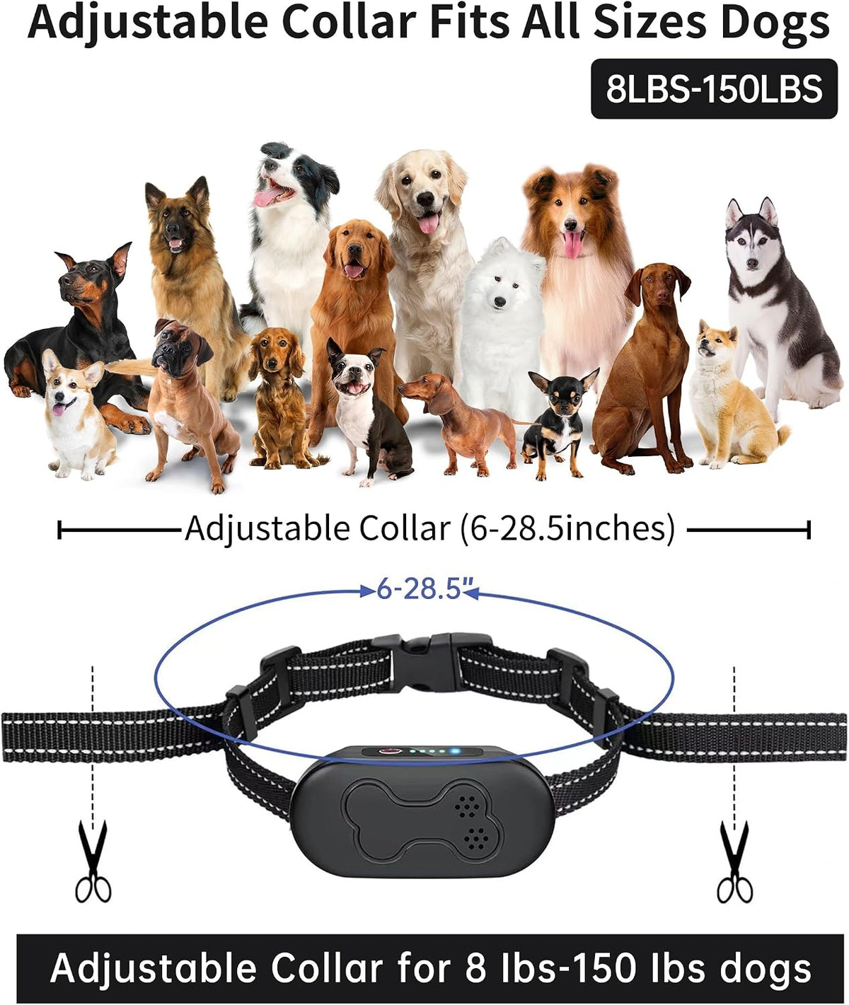 Asrcs waterproof shock collar receivers side view
