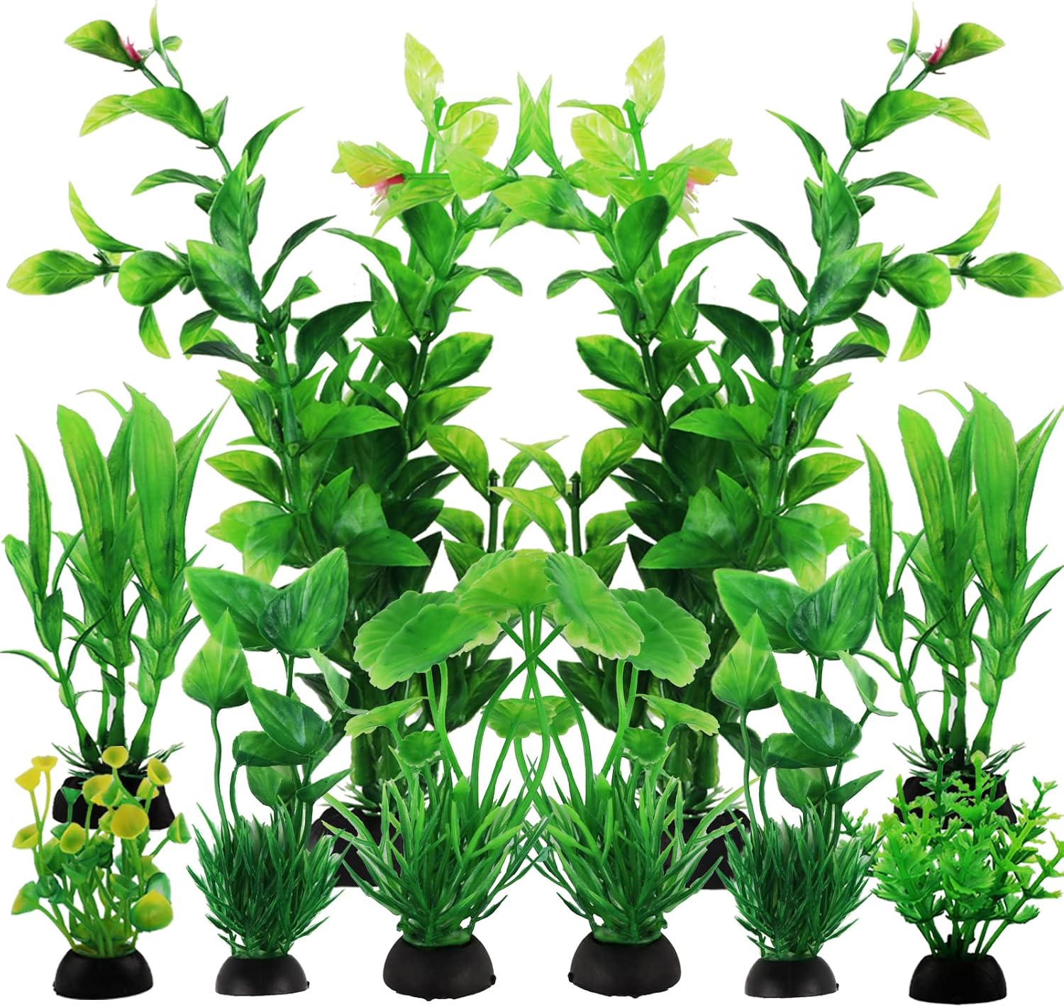 Bxlive PietyPet aquarium decorations green plants front view pack of ten