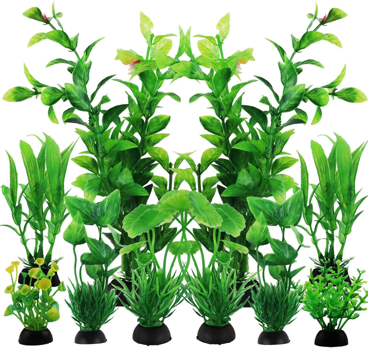 Bxlive PietyPet aquarium decorations green plants front view pack of ten