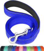 FunTags 6FT Red Reflective Dog Leash for Large & Medium Dogs Walking, Soft Padded Handle Comfortable Grip, Heavy Duty Nylon, Reflective for Night Walking, 1in Wide - Image 13
