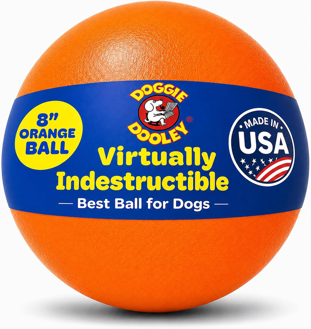 Doggie Dooley Virtually Indestructible Dog Ball - 10 Inch Hard Plastic Interactive Dog Toy for Large Breeds Over 45+ lbs - Built for Herding & Push Play - Floats in Water, Made in USA - Red - Image 13