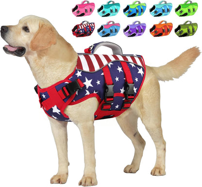 Petglad Dog Life Jacket, High Buoyancy Dog Life Vest with Handle for Swimming Boating, Adjustable Swimming Vest with Reflective Trim for Small Medium Large Dogs - Pink, L - Image 14