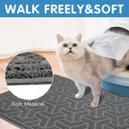 UPSKY cat litter mat being used as a pet feeding station mat