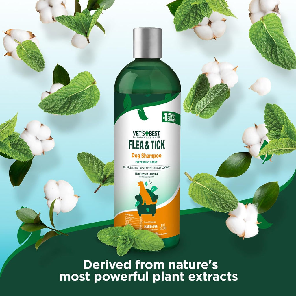Safe botanical flea bath treatment for dogs twelve weeks and older