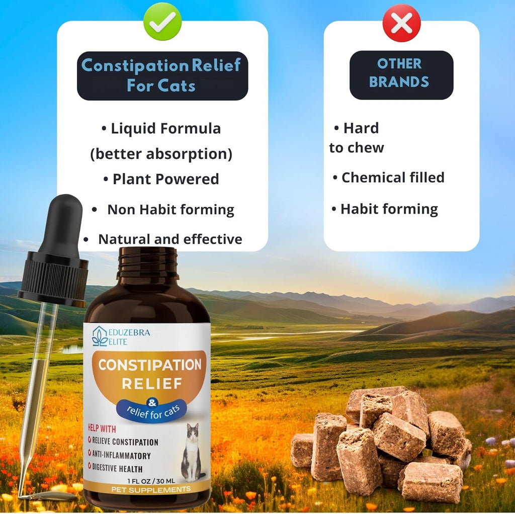Eduzebra botanical stool softener fluid formula for gentle pet care.