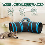 Love's Cabin collapsible cat toy including the bonus feather teaser wand accessory.
