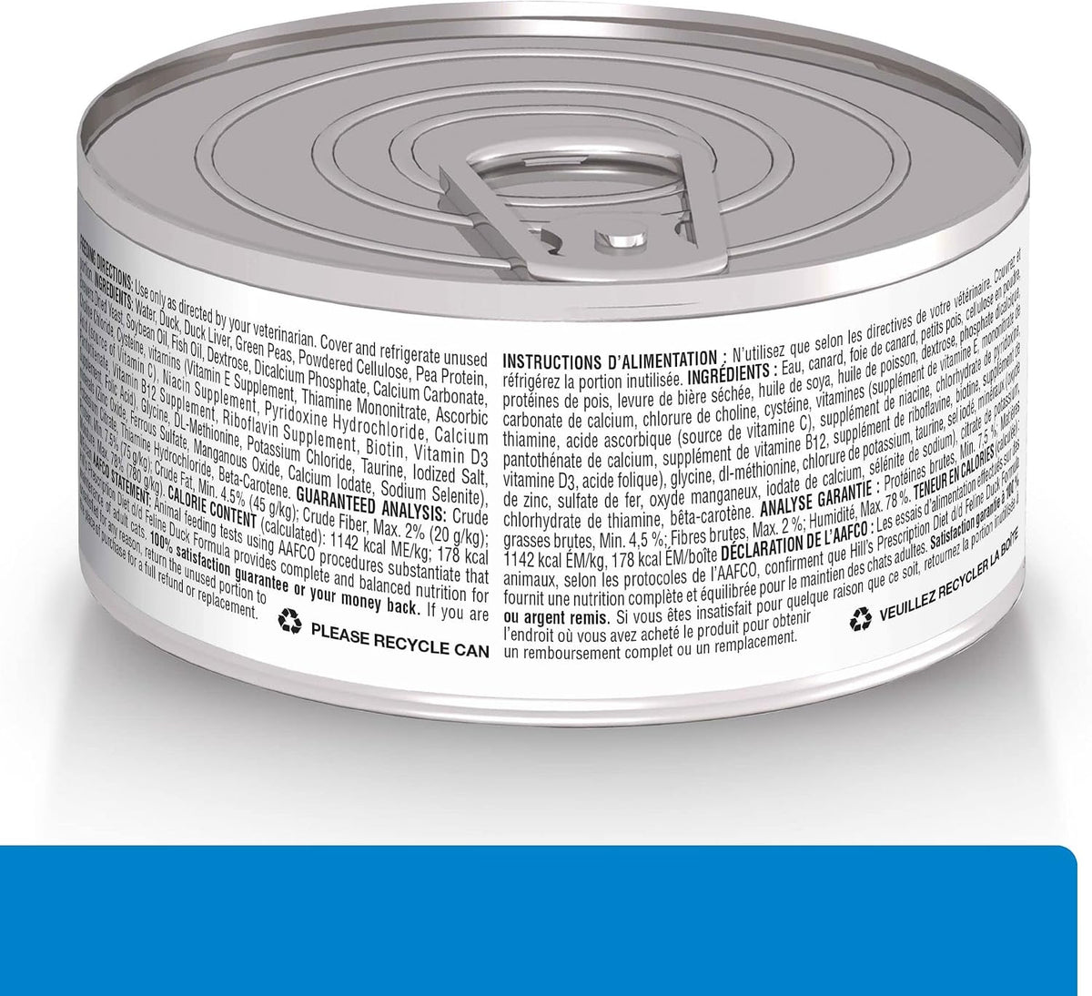 Hills Prescription Diet DD wet cat food cans stack