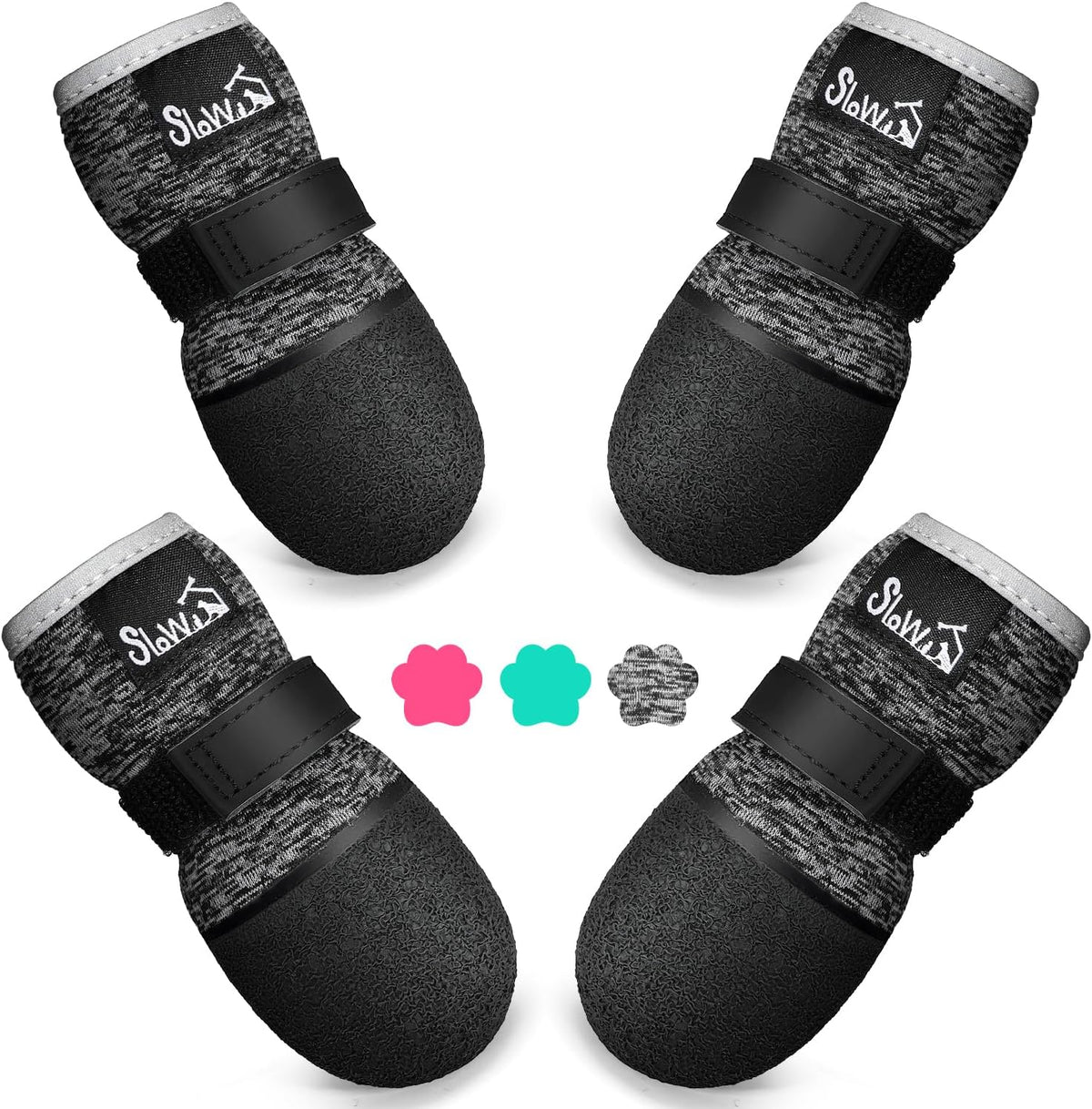 SlowTon Dog Shoes - Breathable Dog Sock Boots for Summer Hot Pavement Hardwood Floors Winter Snow, Waterproof Booties for Small Medium Large Dogs, Non-Slip Paw Protector for Outdoor Walking (Teal, 2) - Image 13